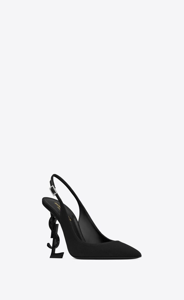 Saint Laurent Opyum Ysl Slingback Sandal in Black
