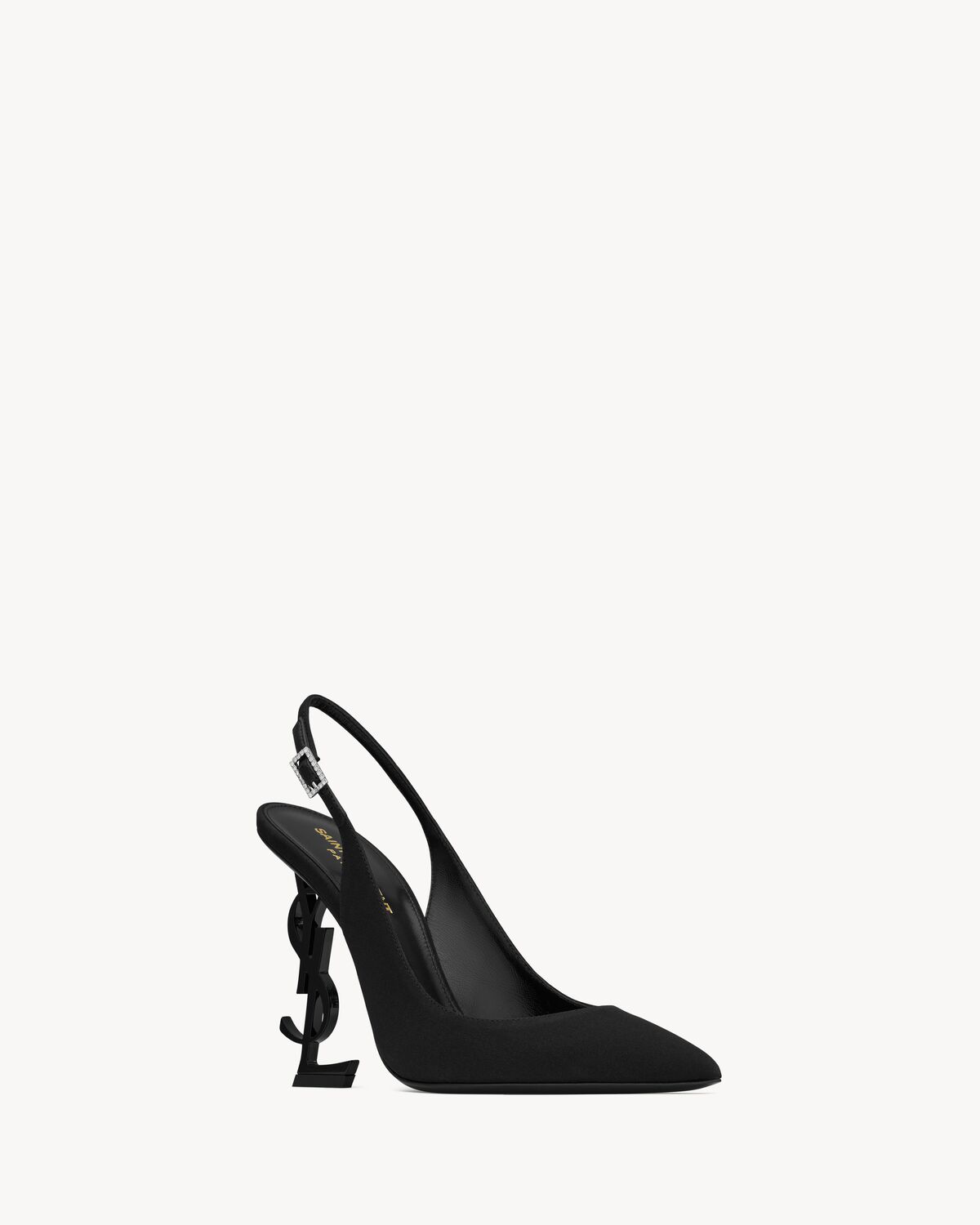 OPYUM slingback pumps in crepe de chine | Saint Laurent | YSL.com