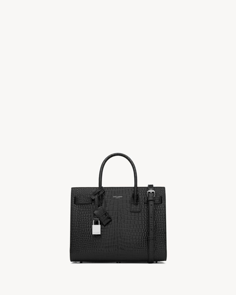 SAC DE JOUR EN CUIR EMBOSSÉ CROCODILE - baby