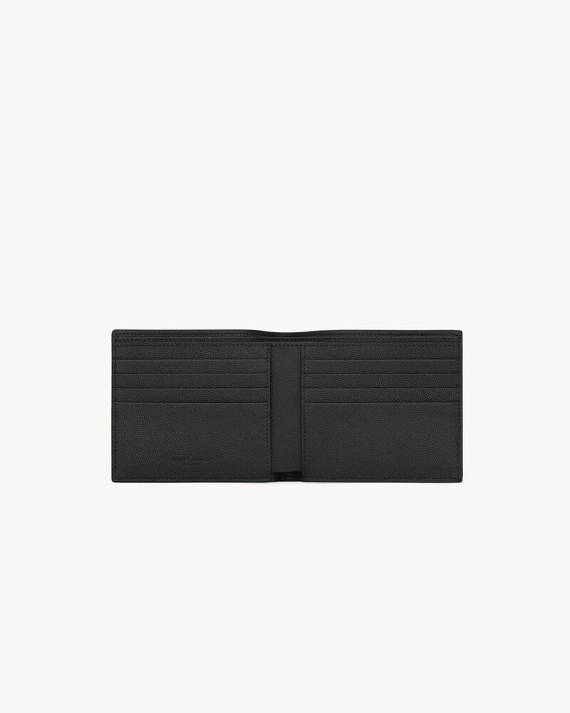 Saint Laurent Men's East West Leather Bifold Wallet - Black - Size One Size - Nero