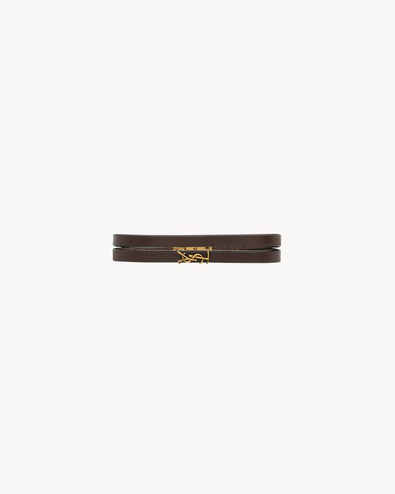 CASSANDRE double-wrap bracelet in leather