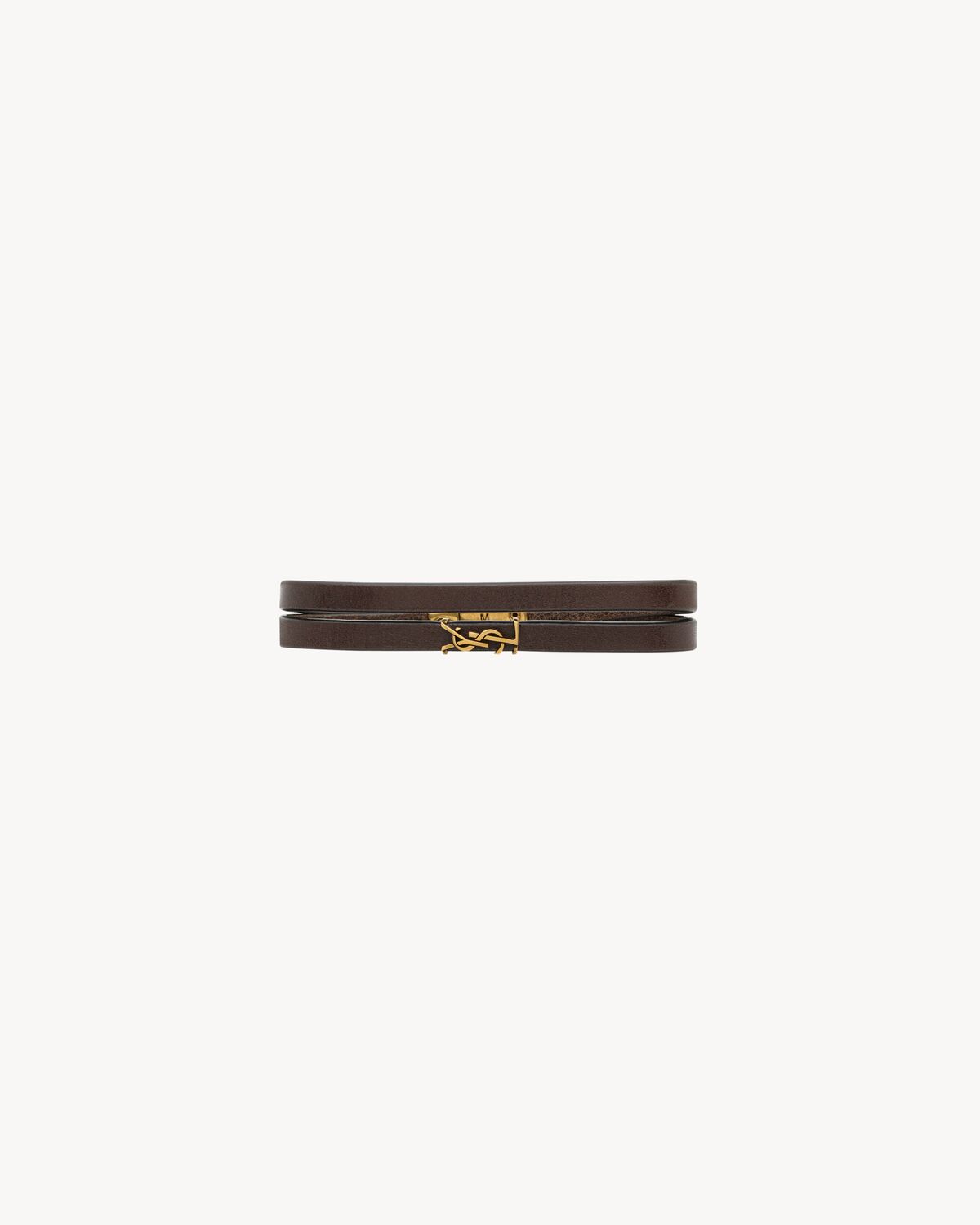 cassandre double-wrap bracelet in leather