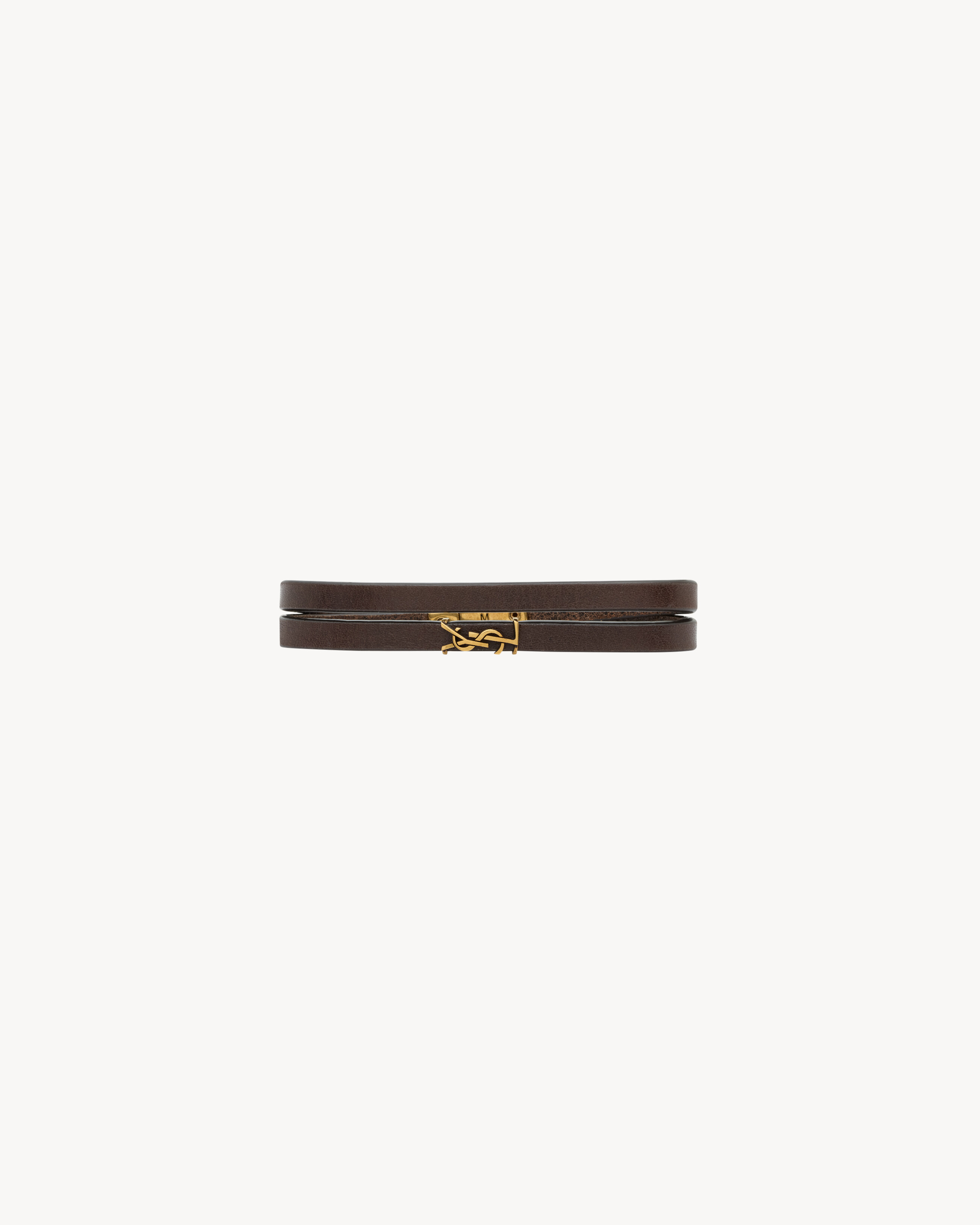 Pulsera de dos vueltas de piel con Cassandre