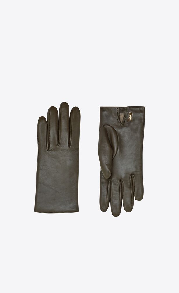 CASSANDRE short gloves in lambskin and cashmere | Saint Laurent | YSL.com