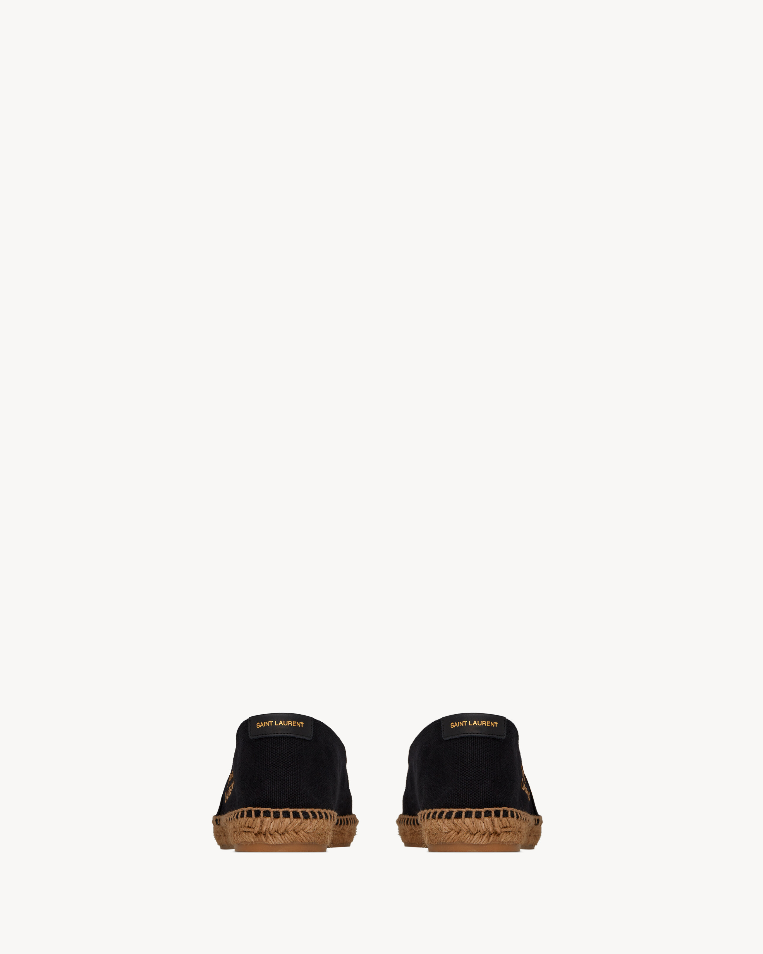 Espadrilles aus Canvas mit Saint Laurent Stickerei
