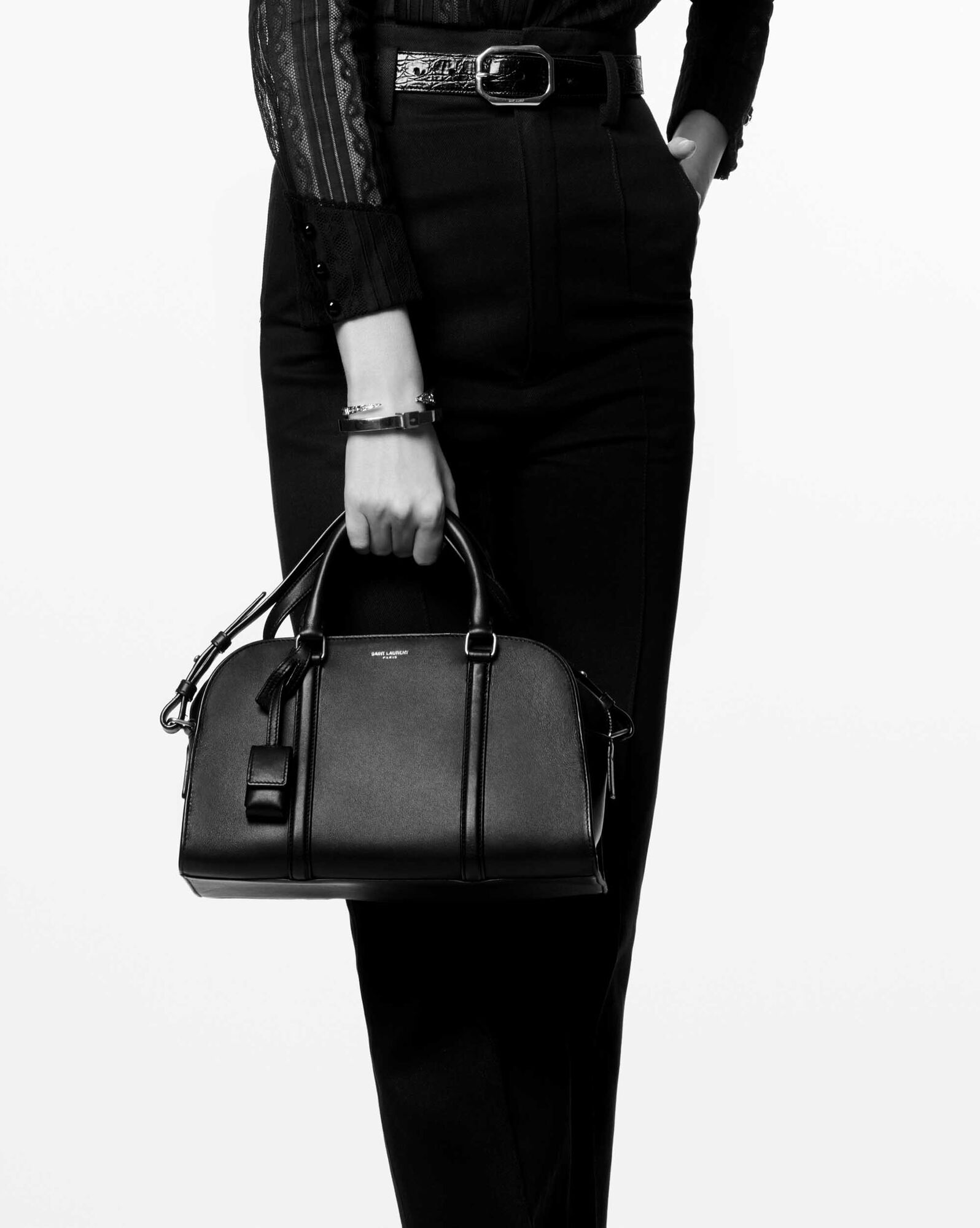 LOCK baby duffle in smooth leather Saint Laurent Taiwan