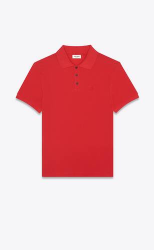 monogram polo shirt in cotton piqué