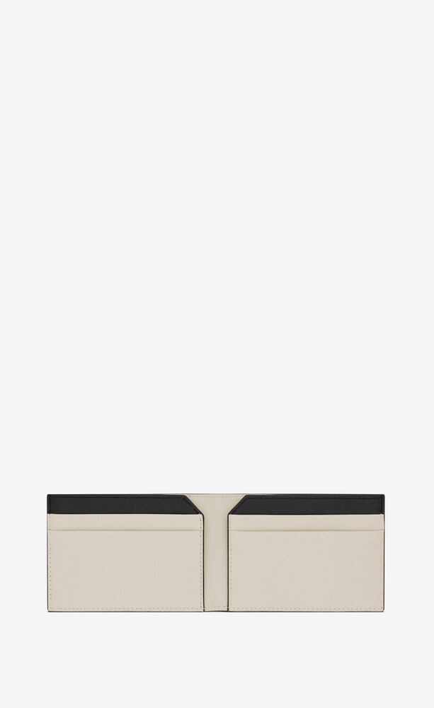 saint laurent paris compact card case in smooth leather