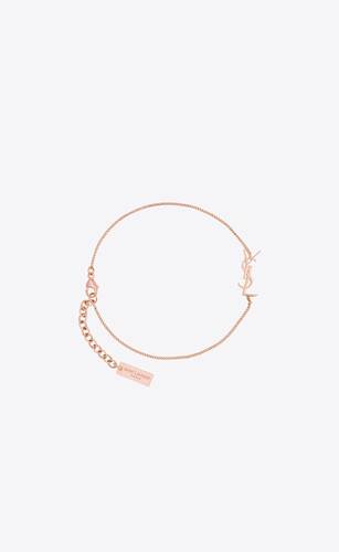charm bracelet in rose gold brass