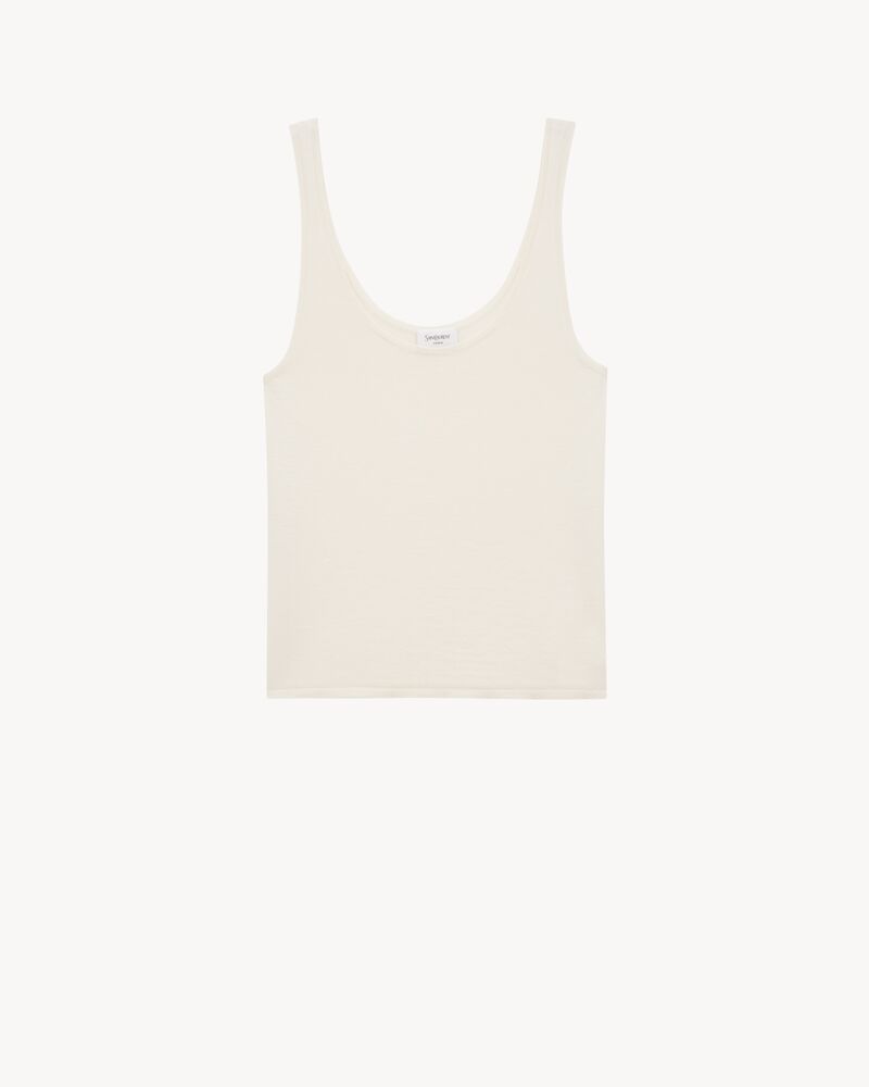 tank top in cashmere, wool, and silk