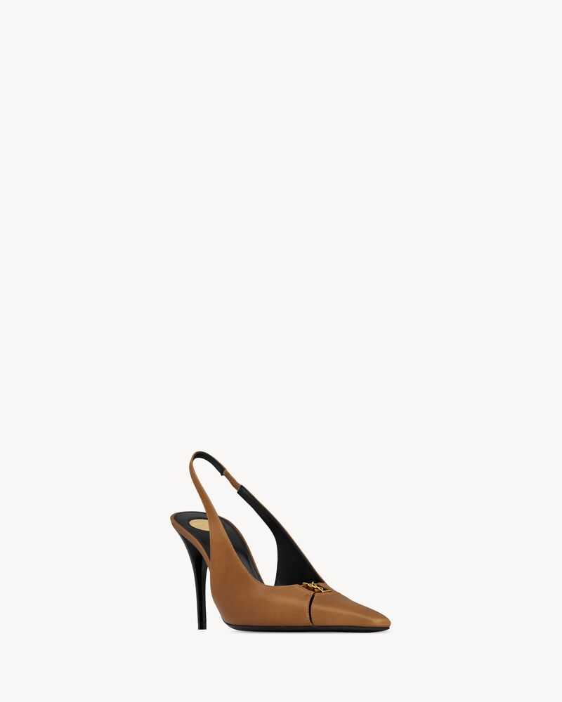 BABYLONE BRETEUIL slingback pumps in smooth leather