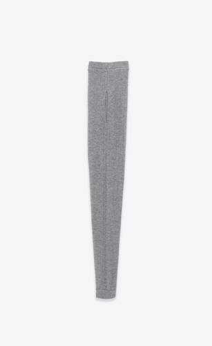 Grey Cuffed cashmere leggings, Saint Laurent