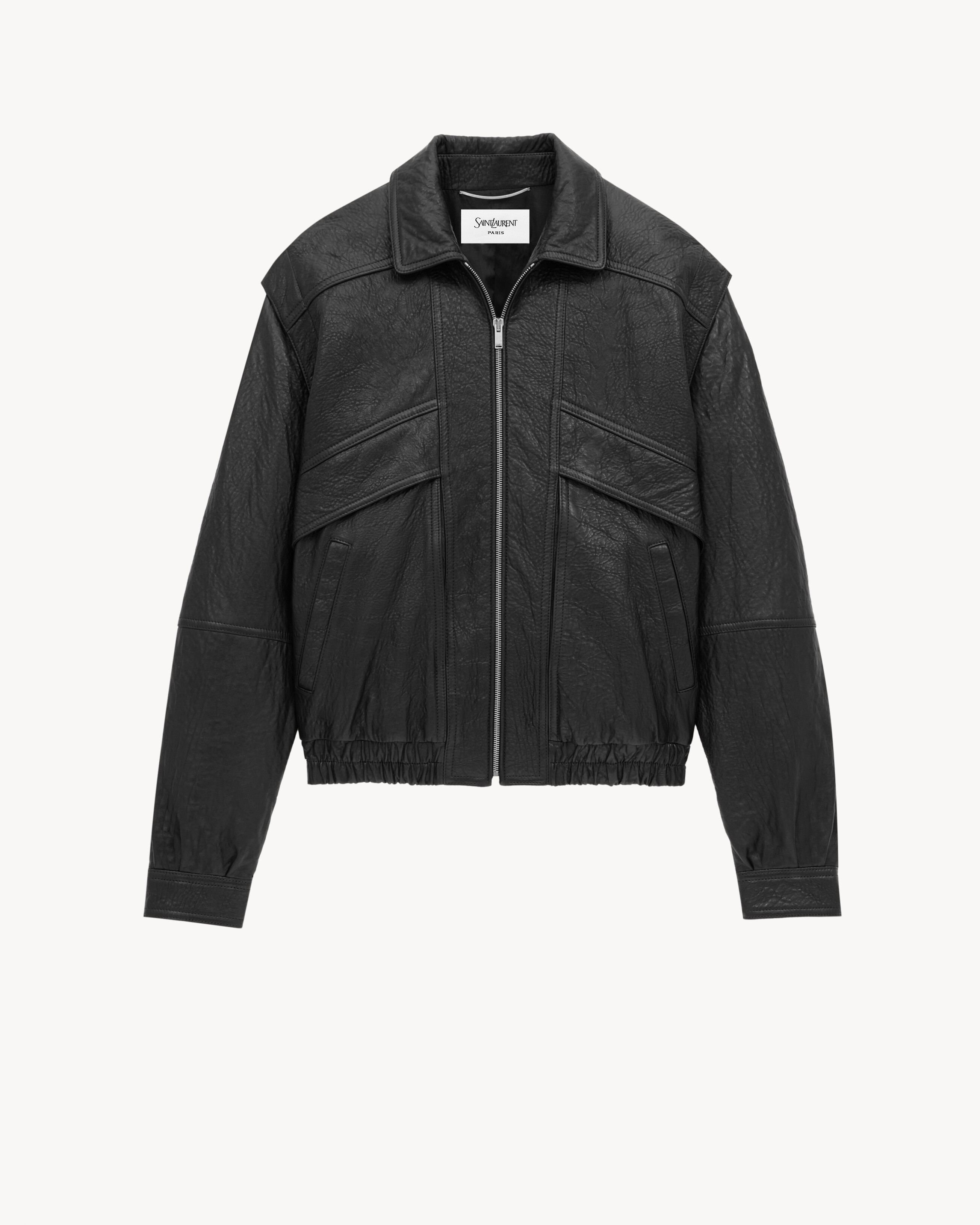 Blouson en cuir d’agneau grainé