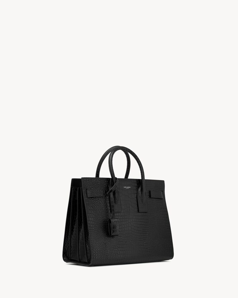 sac de jour aus leder in krokodillederprägung - SMALL