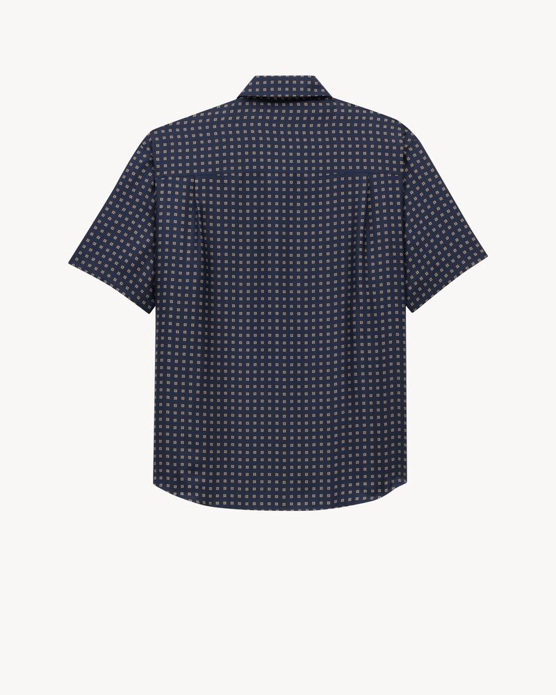 Camisa de seda con motivo de cuadros 