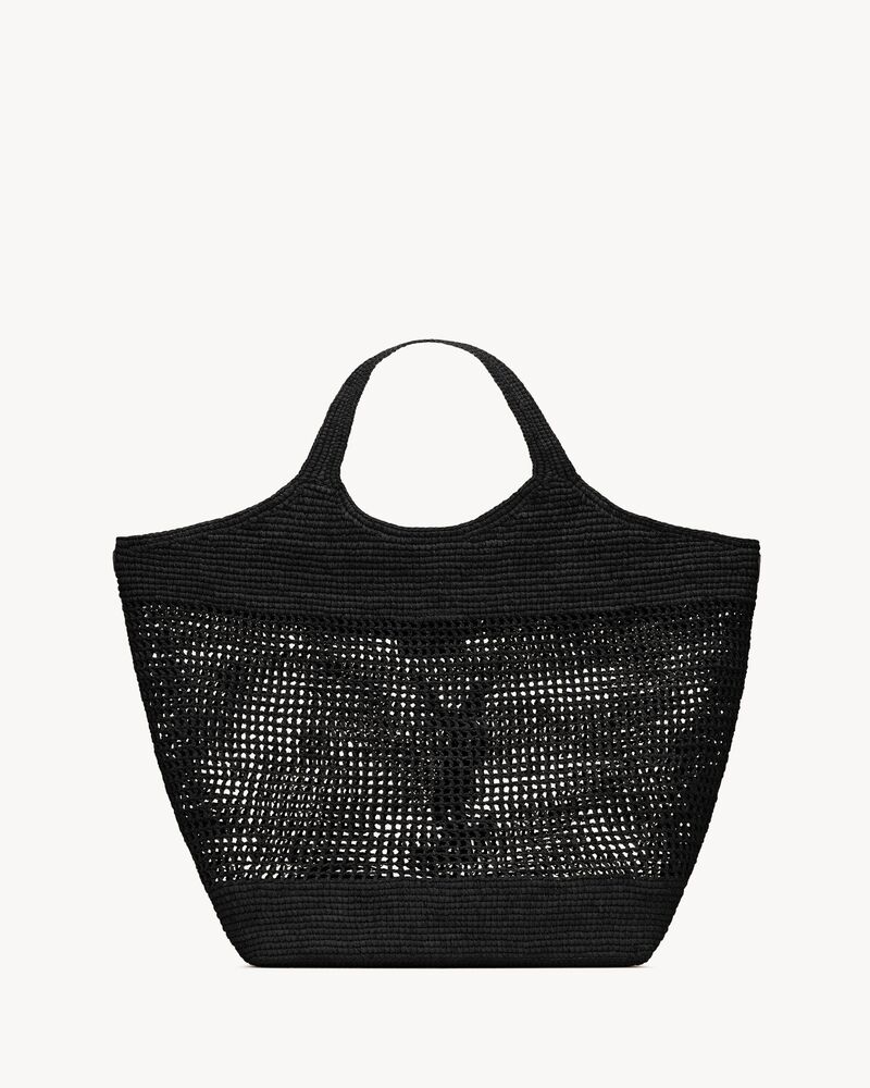 最終値下 未使用 SAINT LAURENT 22ss ラフィア ボディバッグ サンローランのメンズボディバッグ「ル・ラフィア」新作、ブラック