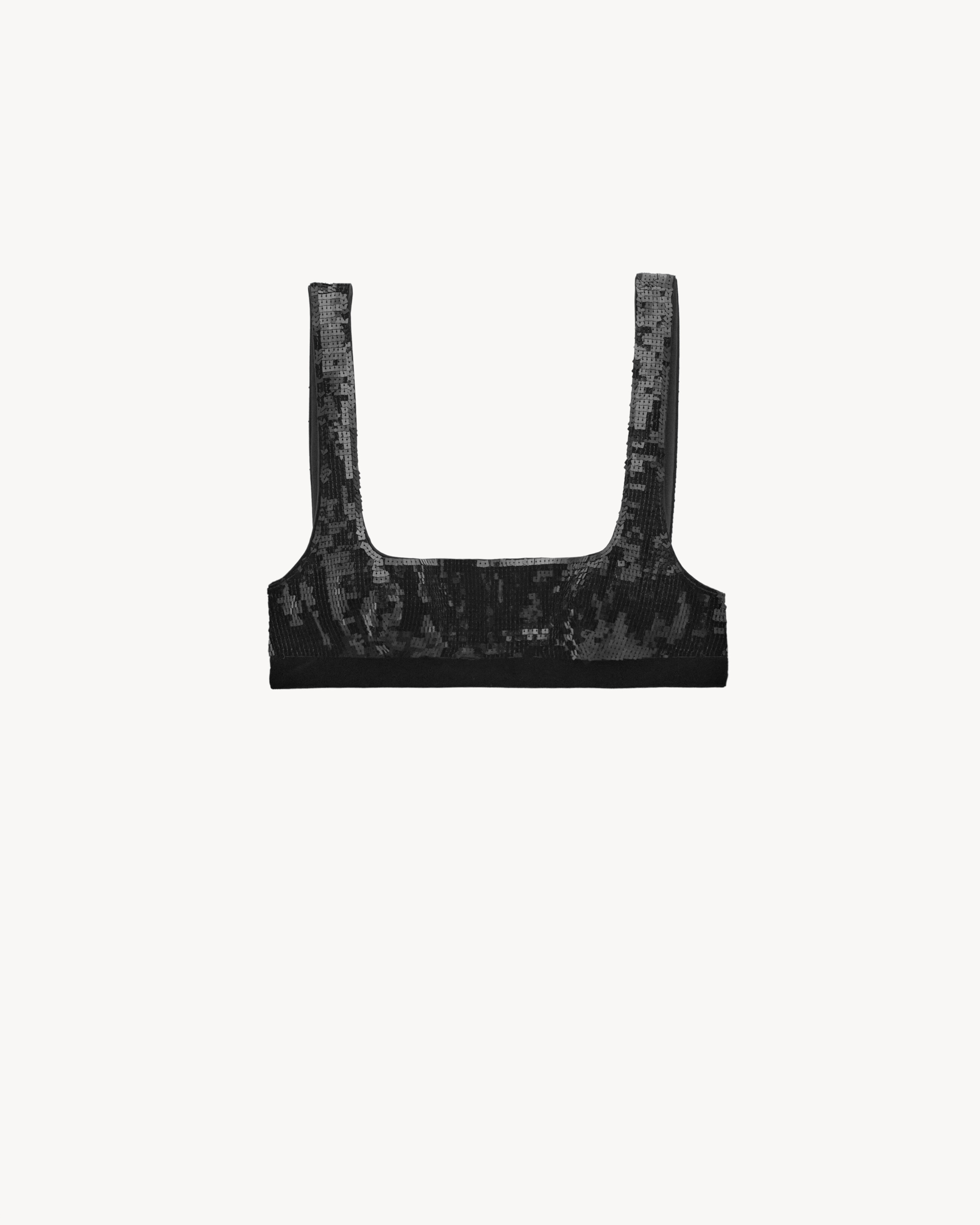 crop top in embroidered jersey