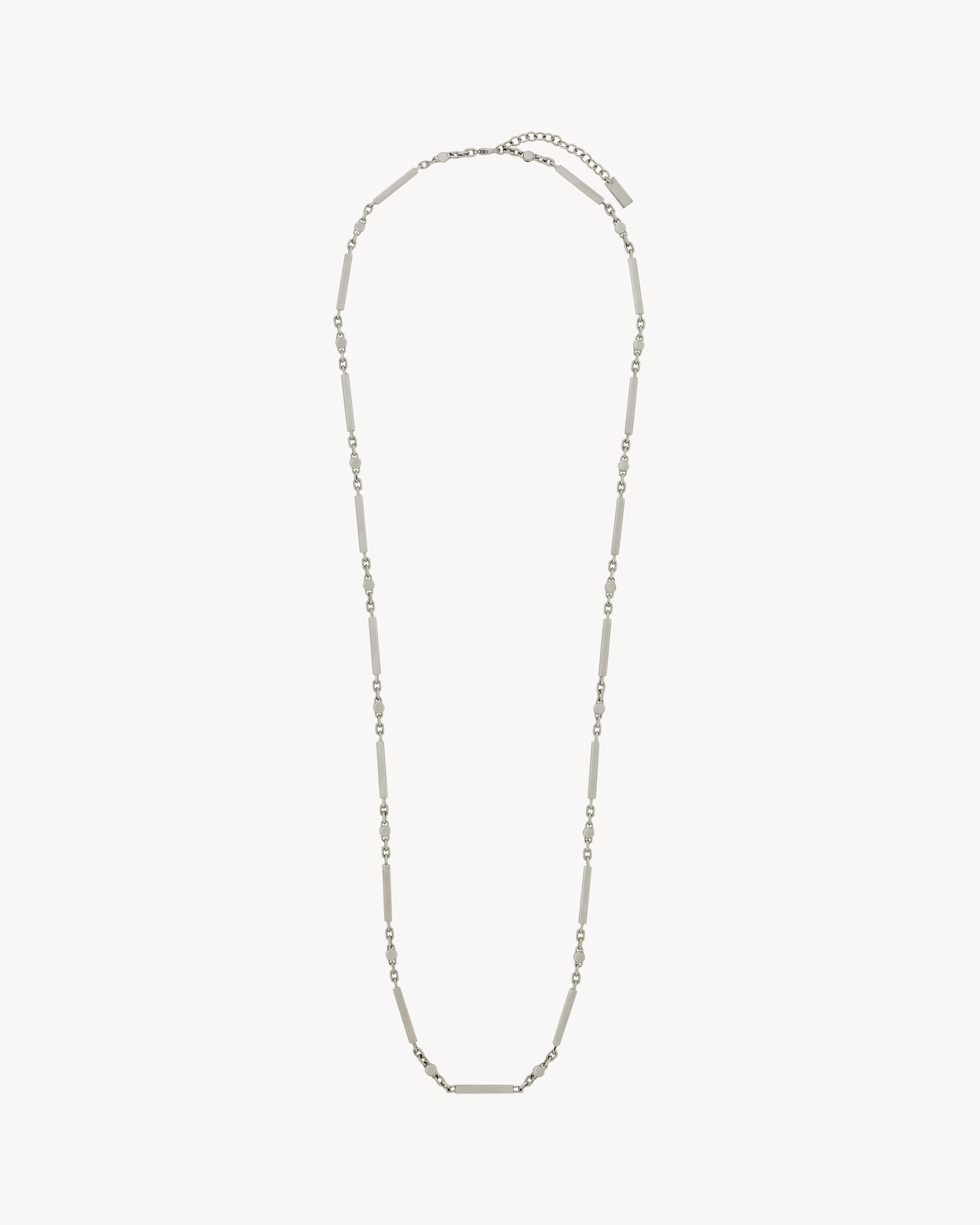 crystal bar necklace in metal
