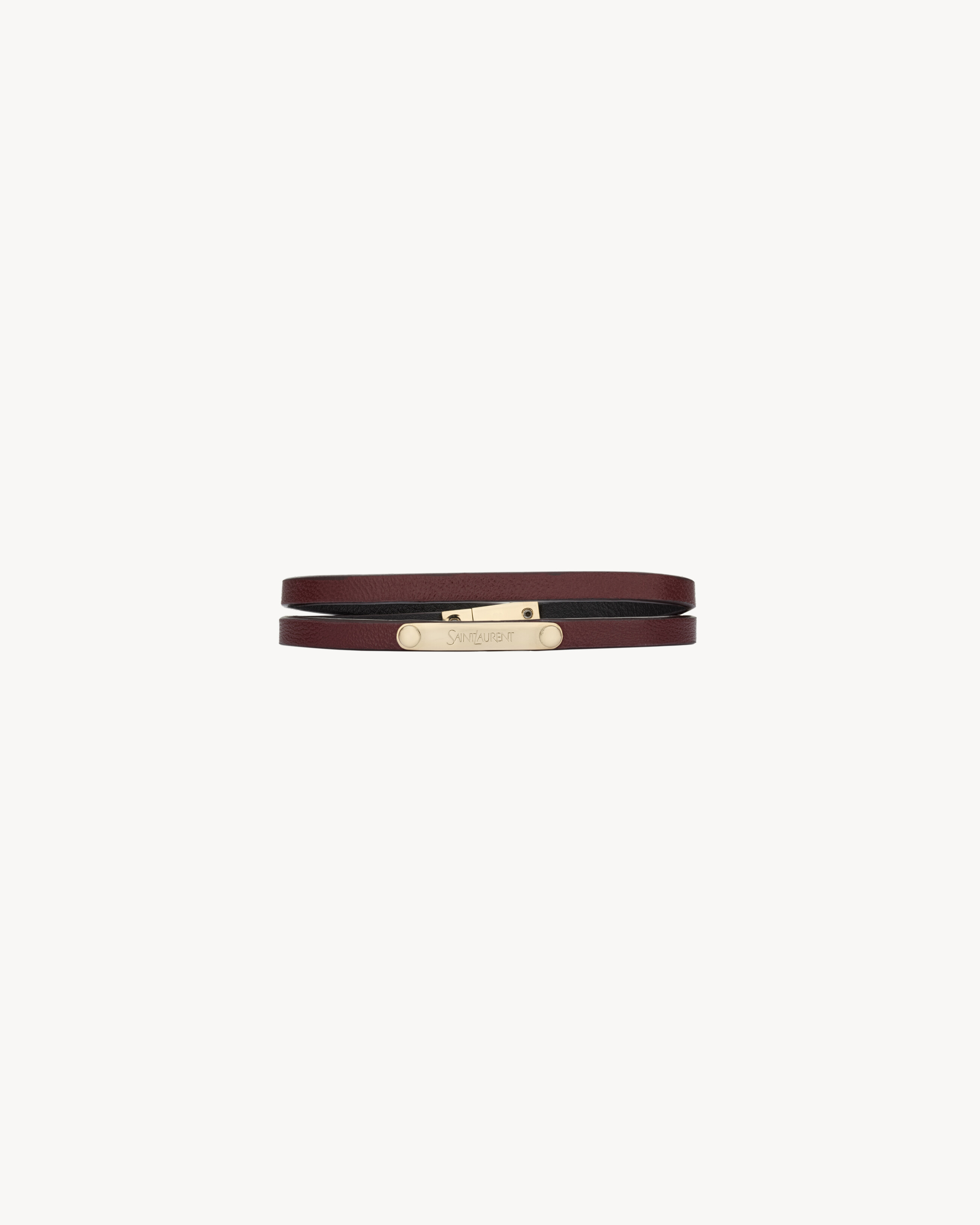BRACELET DOUBLE TOUR EN CUIR ET MÉTAL