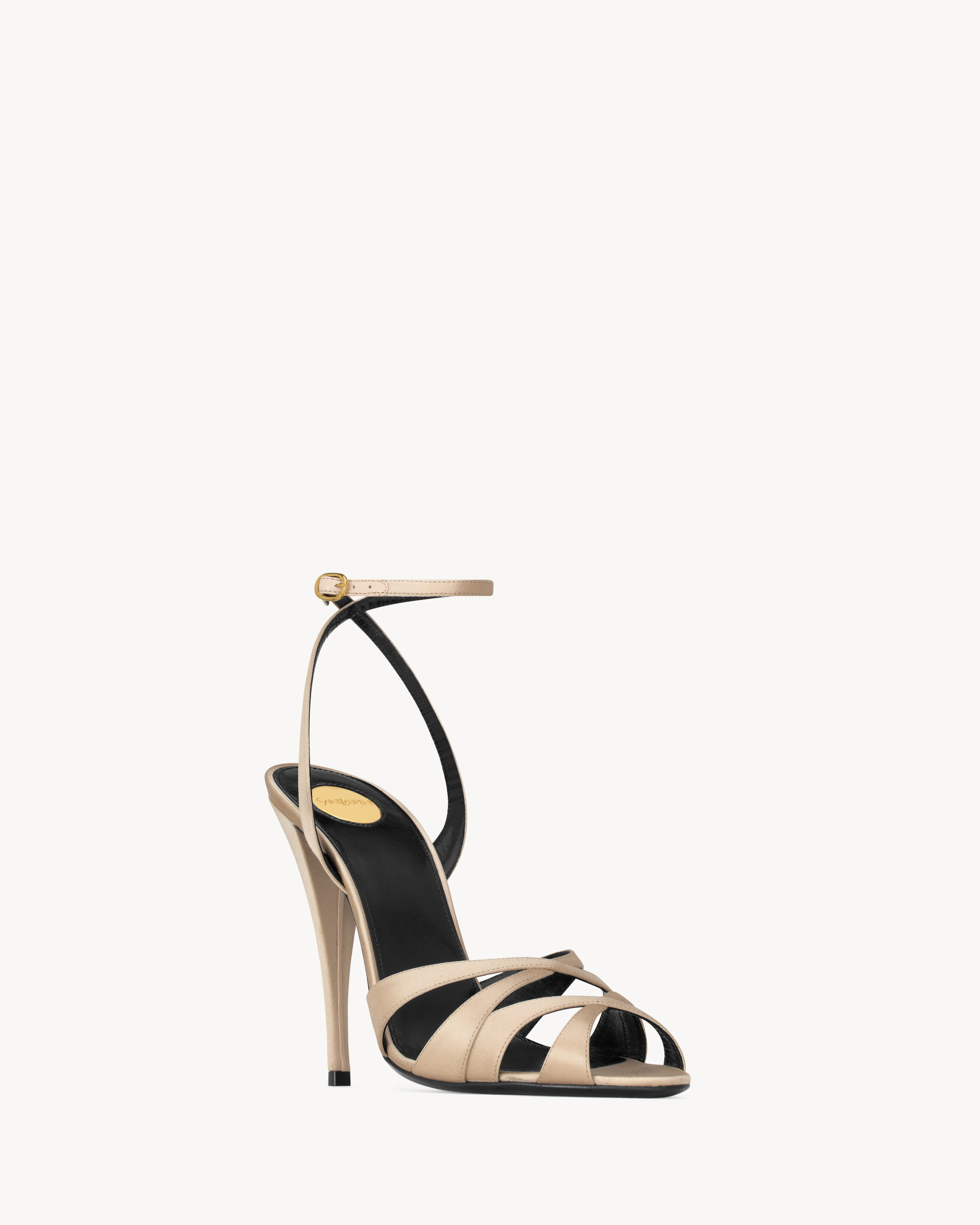 chandelle sandals in satin crepe