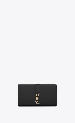 ysl line large flap wallet in grained leather
