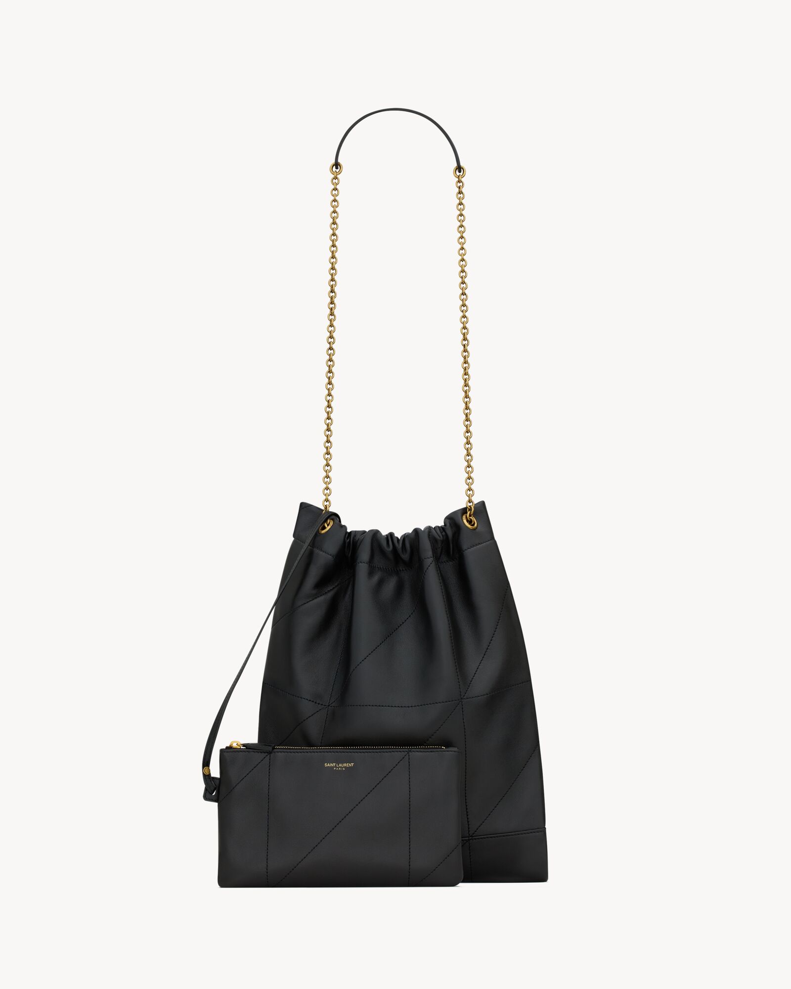 Saint Laurent Women's Ysl Bo Jamie Pochon 7agneau Black Black