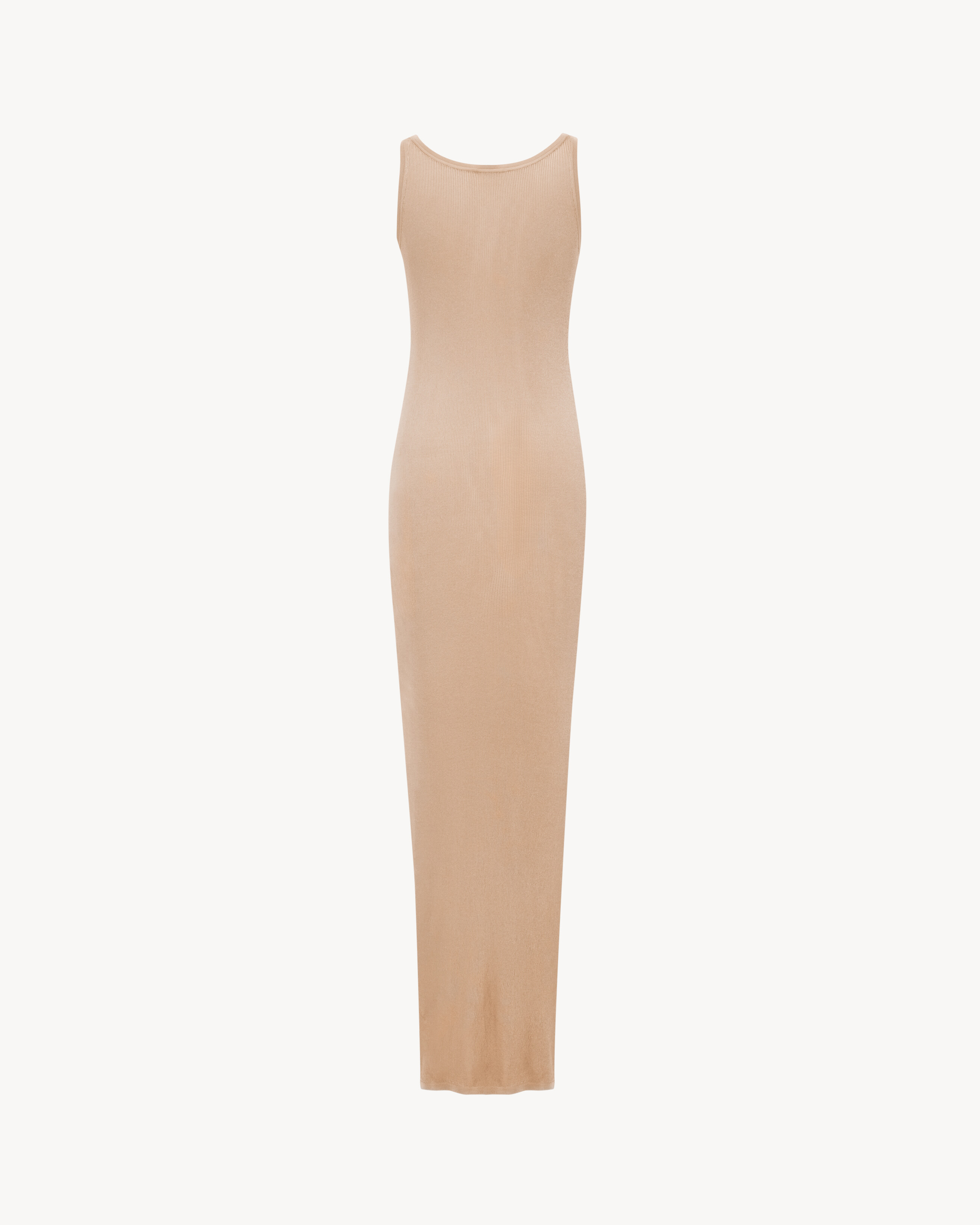 long tank dress in rib knit