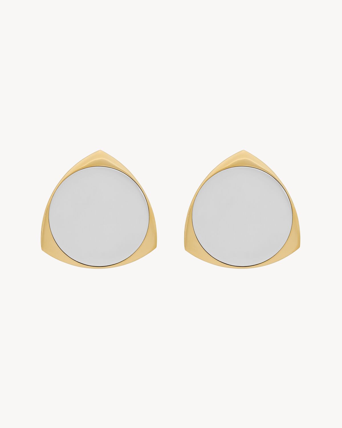 shield earrings in metal