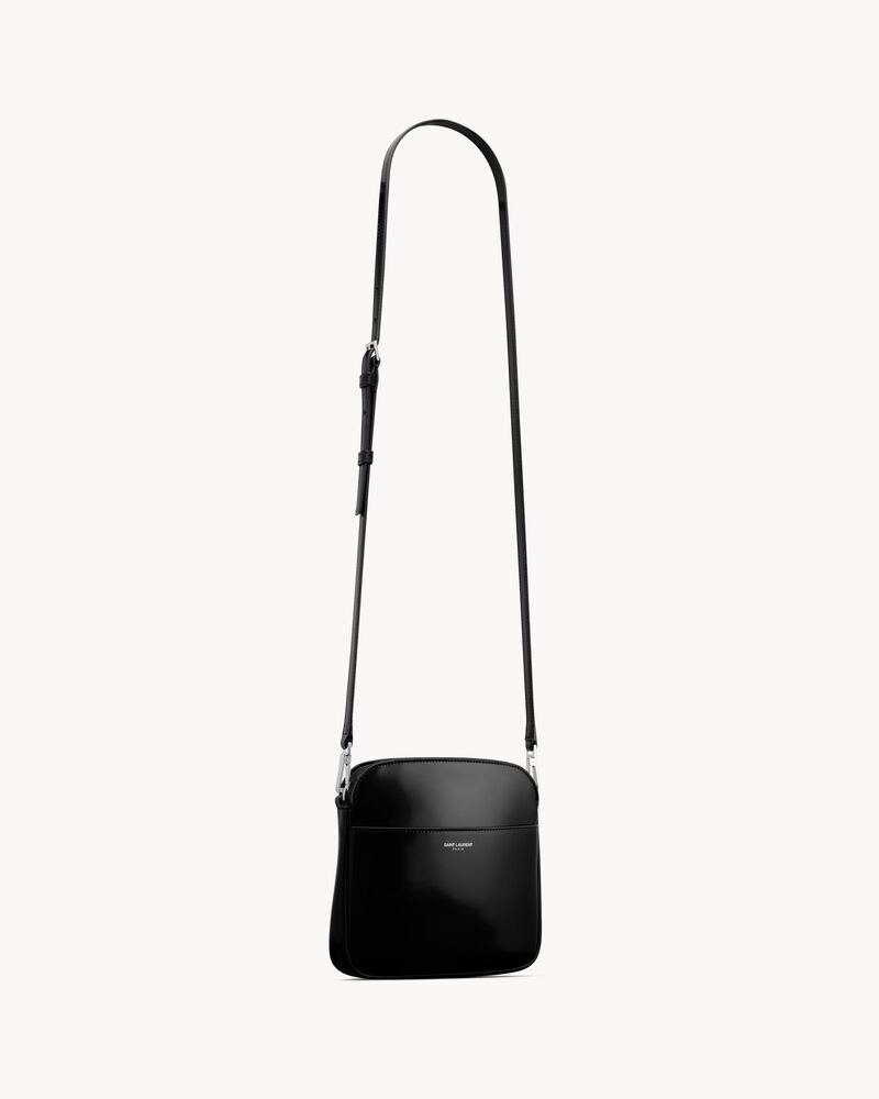 Minibolso cámara Saint Laurent Paris de piel cepillada