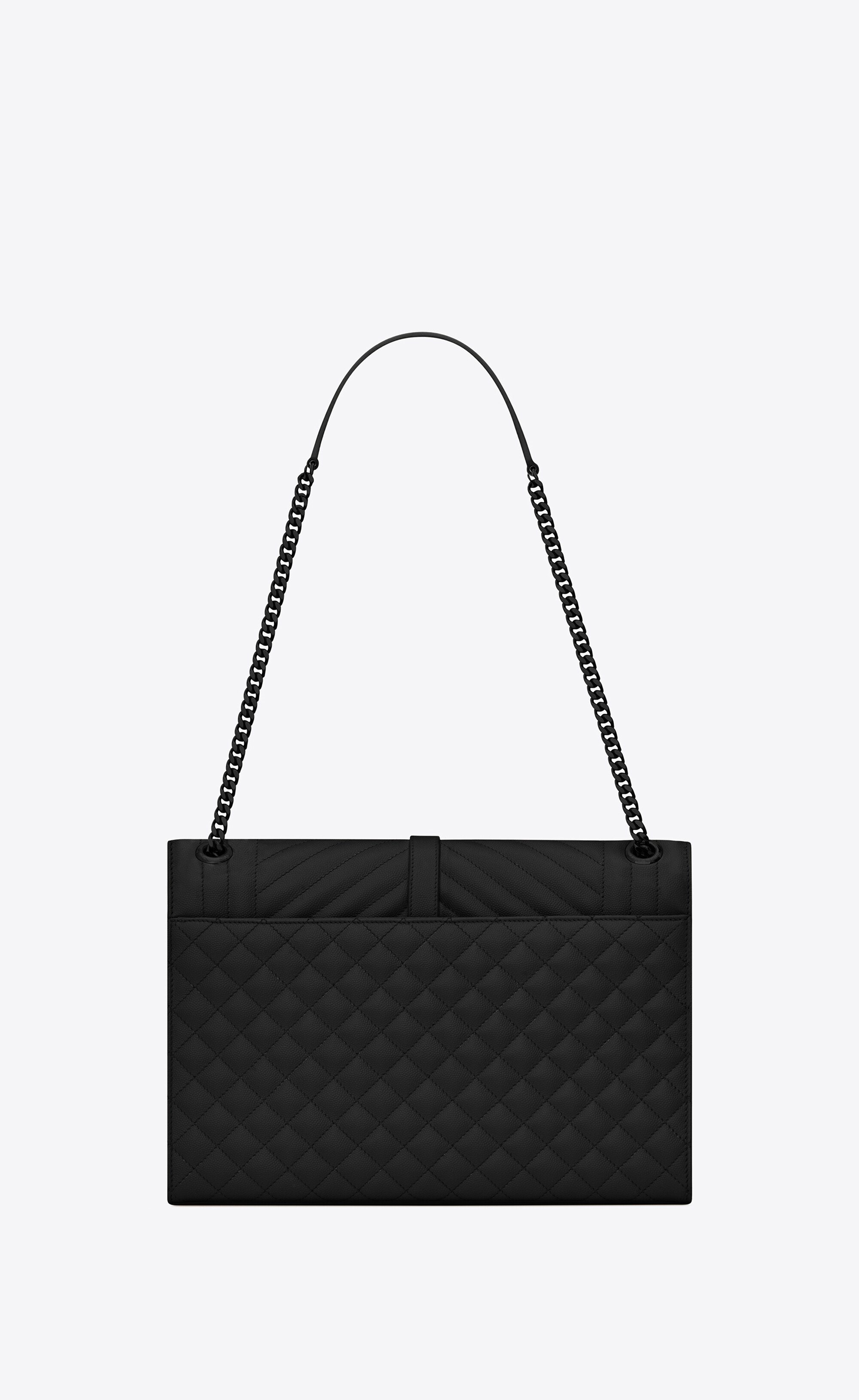 ENVELOPE LARGE IN QUILTED GRAIN DE POUDRE EMBOSSED LEATHER