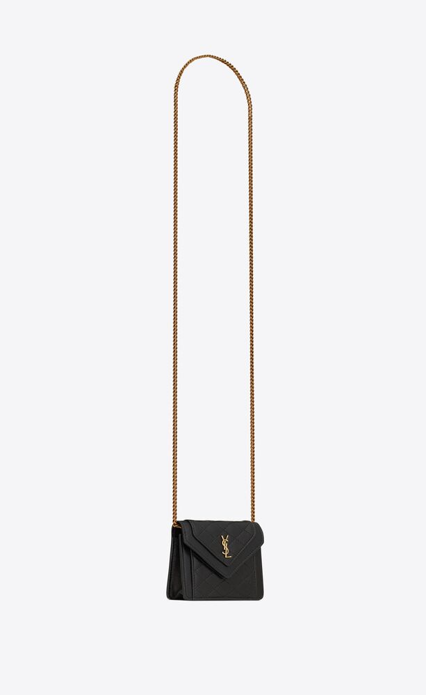 Saint Laurent Gaby Micro Leather Shoulder Bag