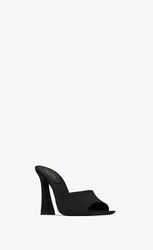 suite heeled mules in crepe satin