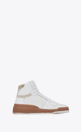 sl24 mid-top sneakers in leather and suede