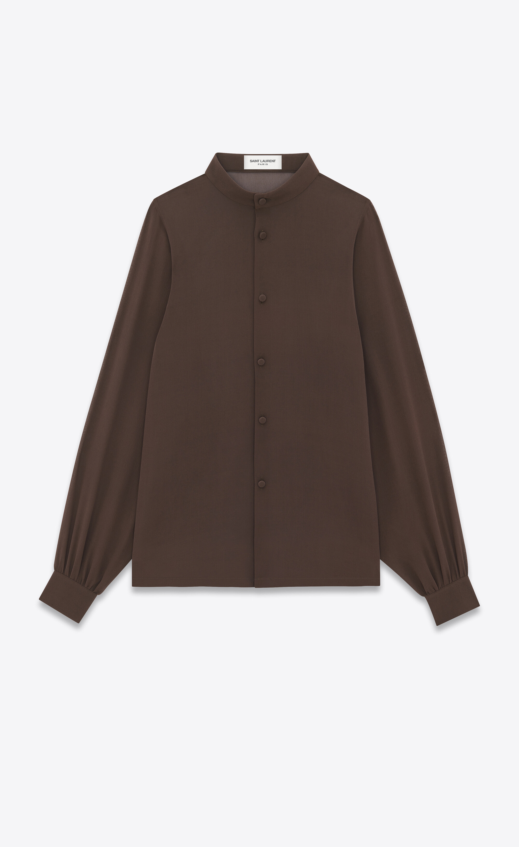 SHIRT IN SILK GEORGETTE | Saint Laurent | YSL.com