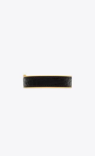 cassandre bracelet in metal and leather