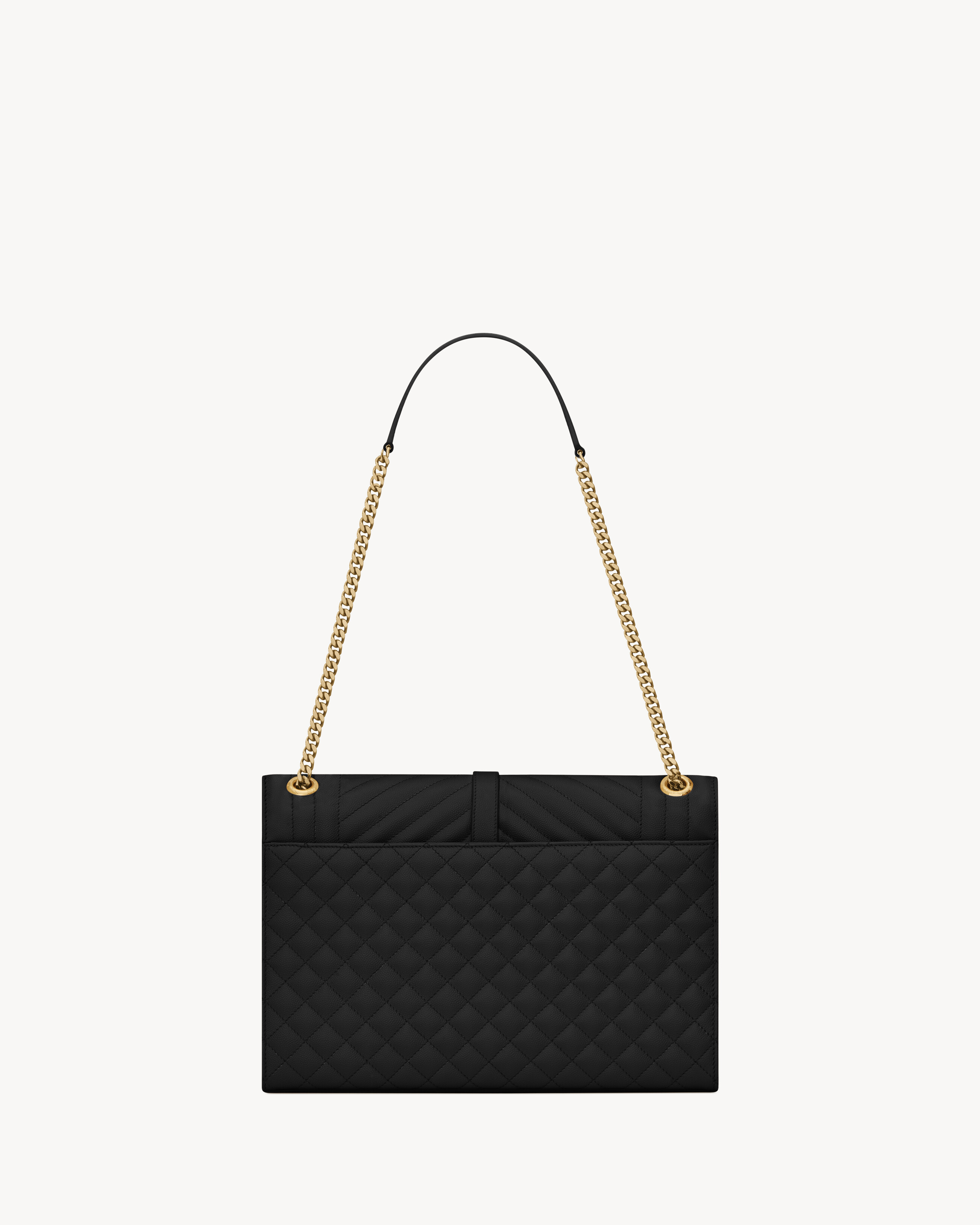 ENVELOPE LARGE IN QUILTED GRAIN DE POUDRE EMBOSSED LEATHER