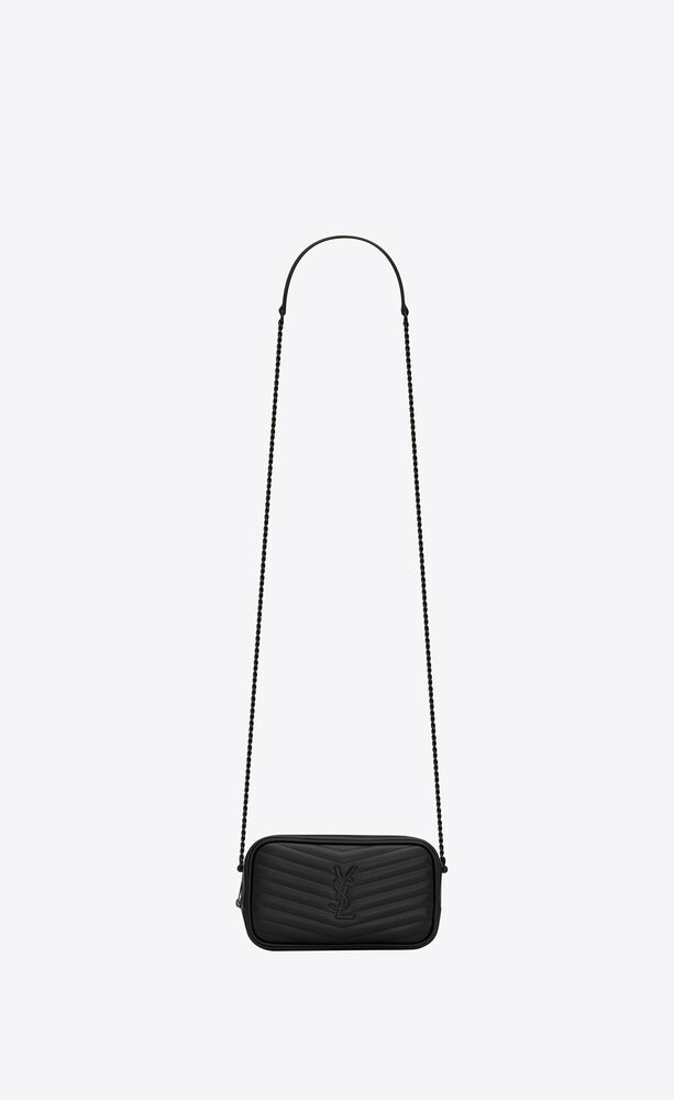 Black Lou mini quilted-leather cross-body bag, Saint Laurent