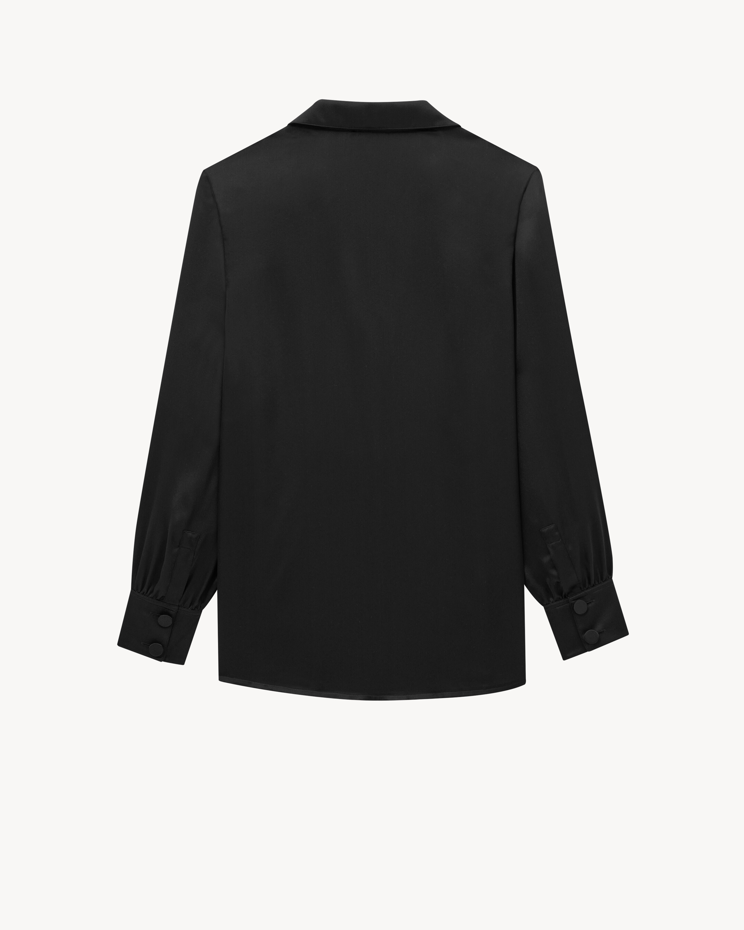 Pajama Shirt in Silk Satin Crepe