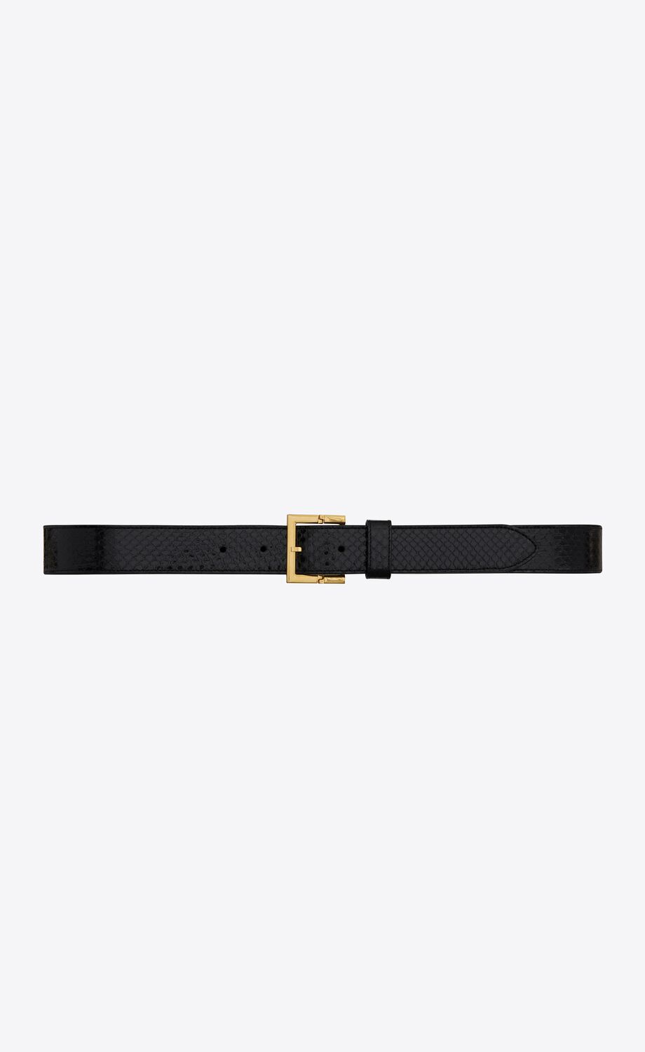 Hinged buckle belt in lacquered ayers | Saint Laurent | YSL.com
