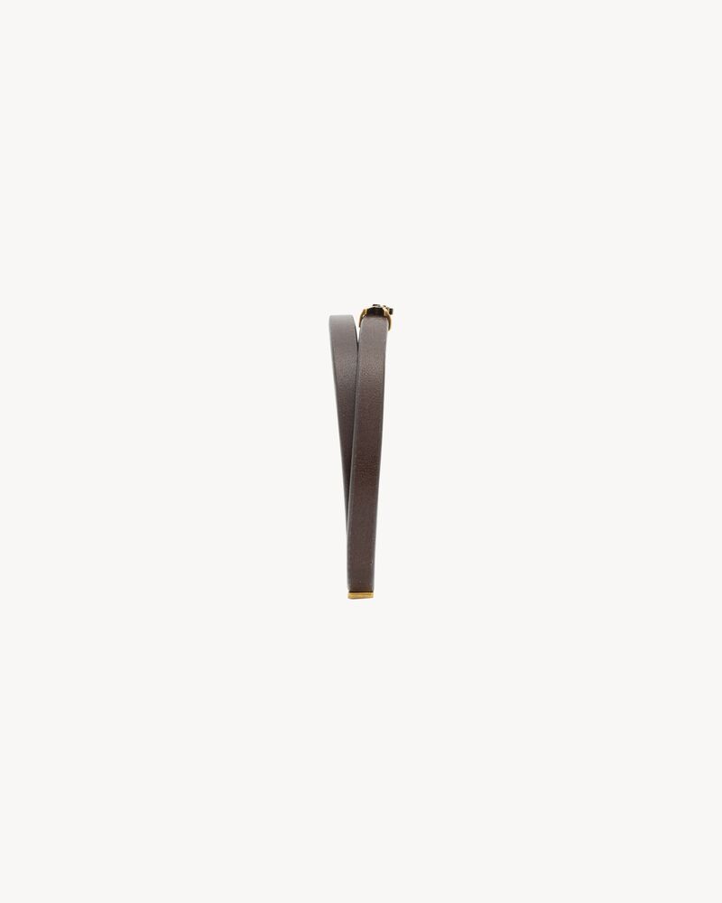 CASSANDRE double-wrap bracelet in leather