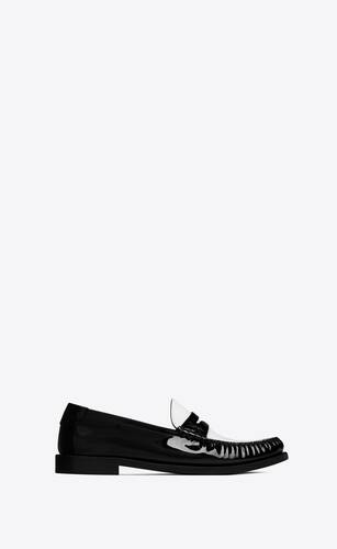 slippers-mocasines le loafer con monograma de charol