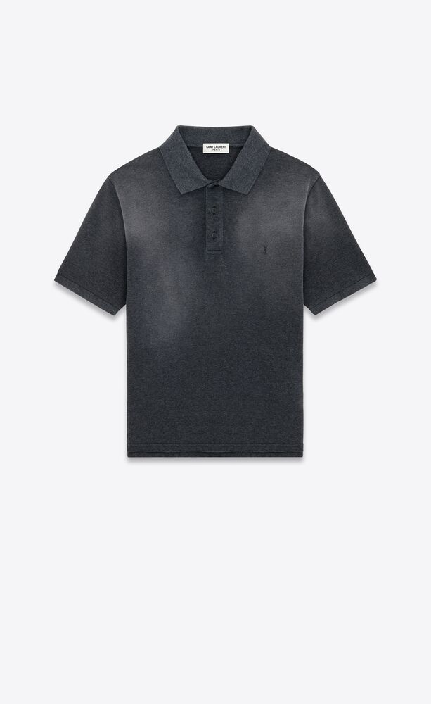 CASSANDRE polo shirt in cotton piqué | Saint Laurent | YSL.com