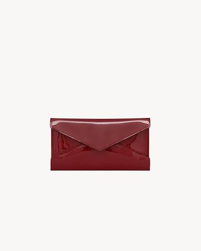 saint laurent leather clutch