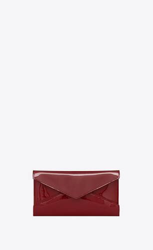 letter pouch in patent leather