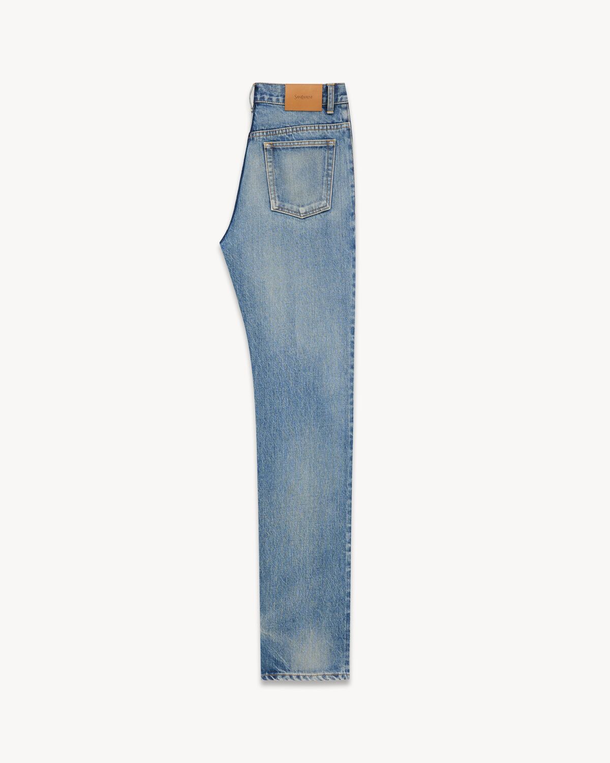 Jeans dritti in denim blu Benjamin