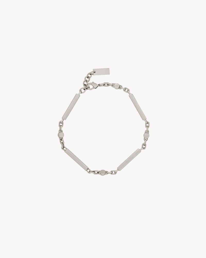 crystal bar-chain bracelet in metal