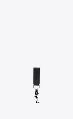 cassandre key ring in crocodile embossed leather