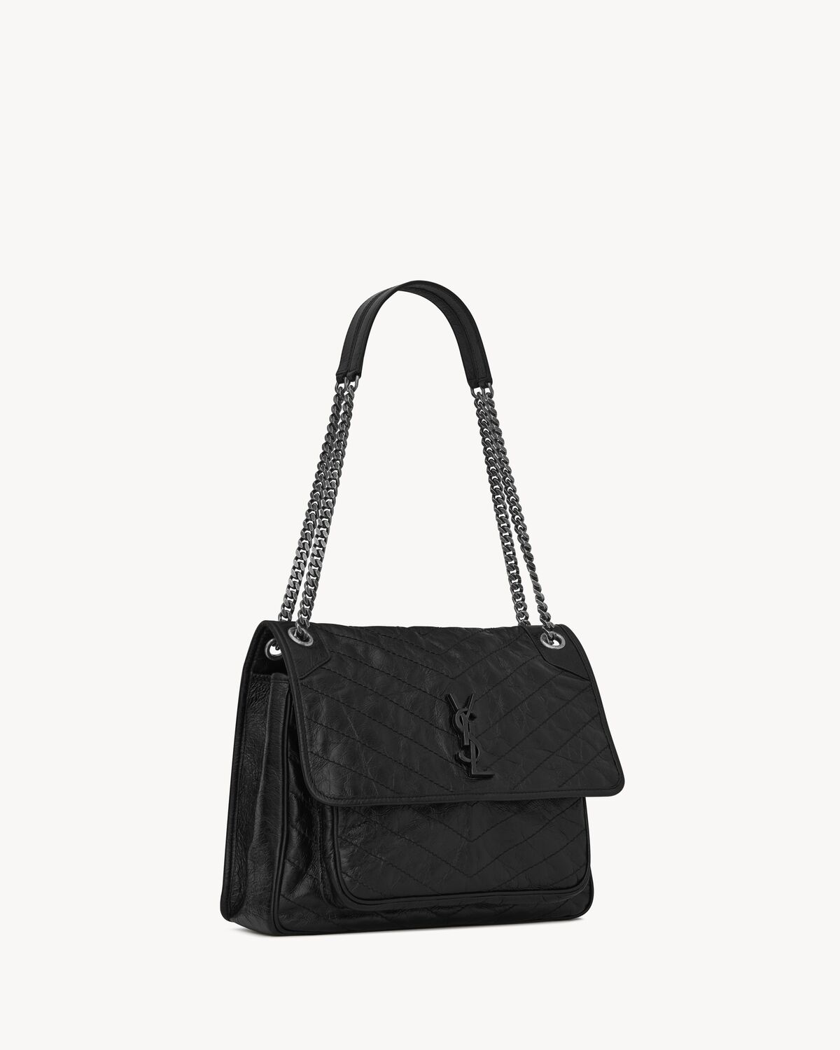 생로랑 빈티지 가죽 니키 라지 숄더백 6331570EN041000