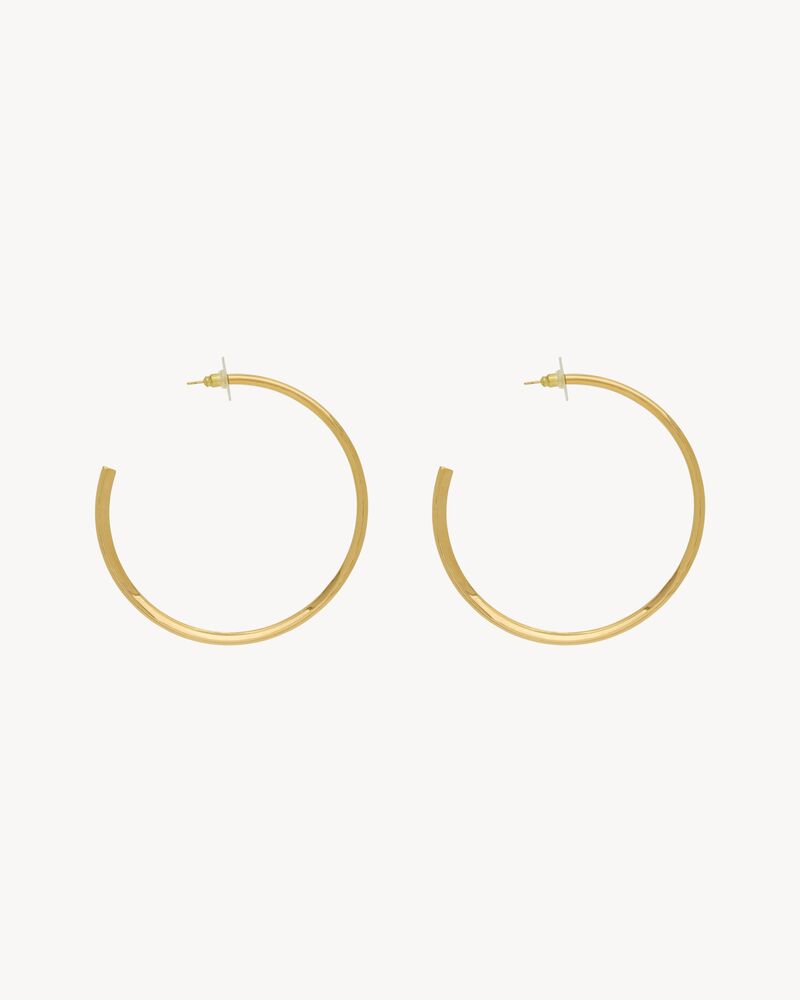HEART HOOP EARRINGS IN METAL