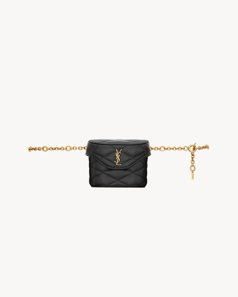 Borsa marsupio con catena JUNE in pelle di agnello